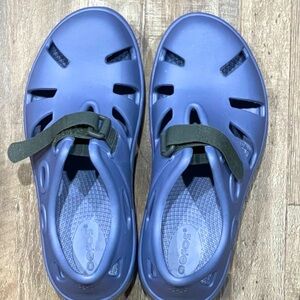 OOFOS OOCANDOO BLUE OUTDOOR WATER RECOVERY SHOES SIZE 37 W6 M4